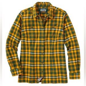 Green Bay Packers Flannel - Duluth Trading Company - Women's Medium Game Day